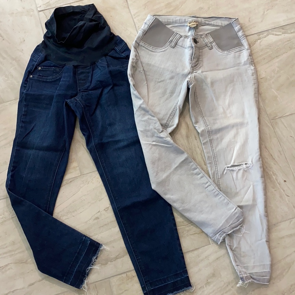2 pr maternity jeans J Simpson, Indigo Blue sz XS